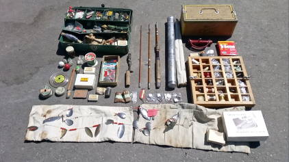 Fishing Pole, Tackle Box, Lures, and More