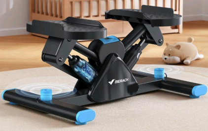 (1) MERACH MR-2354 Hydraulic Stepper for Exercise, Twist Stair Stepper W/ Resistance Bands For Full Body Workout At Home, Black<br/>