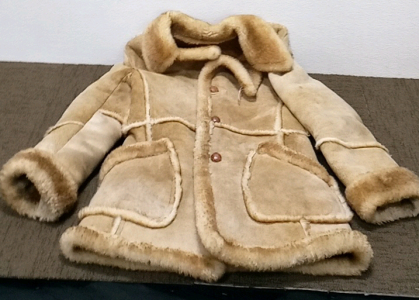 Vintage Suede Shearling Coat