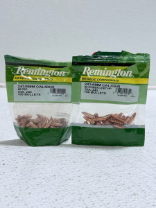 (2) Remington 243/6 MM Caliber 80 PSP DIA 243 Bullets