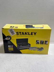 (1) Stanley 2 Drawer Metal Tool Box W/ 81pc Mechanics Tool Set