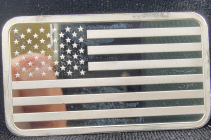 American Flag One Ounce Silver Bar