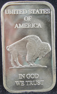 US Buffalo Native American Vintage Silver Ounce Bar