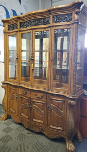 Gorgeous China Cabinet 89.5"x19"x74" - Value Can Range $1,500 To $3,500