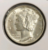 1942 MS66 Gem Silver Mercury Dime - 3
