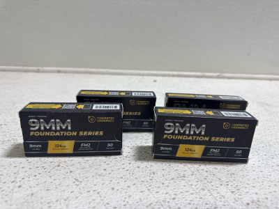 (4) Federated Ordnance 9mm Foundation Series ammunition