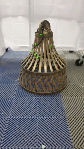 Vintage Iron Basket Strap Pendant Light