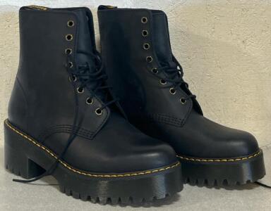 Dr. Martens Size US 9 Lace Up Boots W/ Bouncing Soles