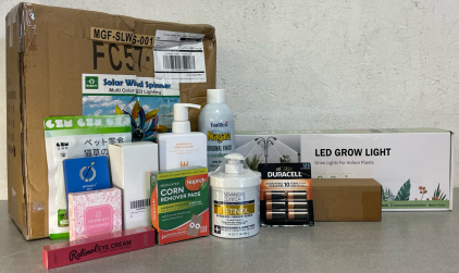 LED Grow Light W/ Stand, 57&rdquo; Solar Wind Spinner, Hygine/Cleaning Products & More