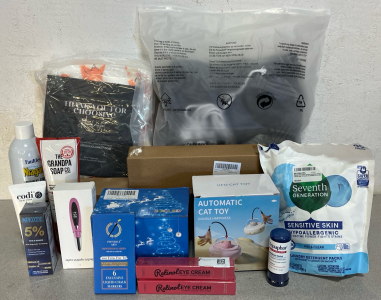 Wearable Blanket Hoodie, Couch Cushion Covers, Curtain Rods (48 to 84&rdquo;), Cat Toy, String Lights, Hygine / Toiletry Products & More