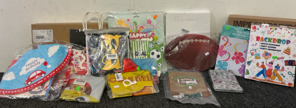 Party Poolza Including Napkins, Back Drops, Ballons, Placemats, And More
