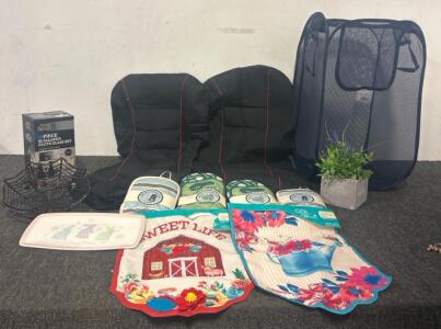 Welcome Home- Inlcuding Laundry Hamper, Towels, Wine Glasses, Seat Covers, And More