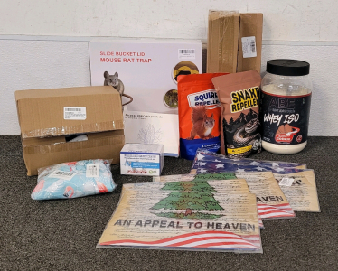 Mouse Trap, Snake Repellent, Squirrel Repellent, Hiking Poles, Whey Powder, And More
