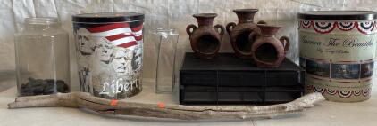 Patriotic Popcorn Buckets and Various Home Decor