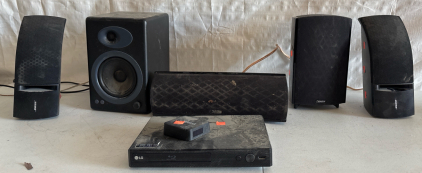 LG Blu-ray Player and Miscellaneous Speakers