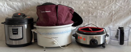 Insant Pot, Hamilton Beach Crockpot with Case, Pampered Chef Cooker