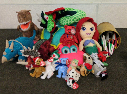 Turtley Awesome Float For Kids, Along With Beanie Babies And Assortment Of Other Toys
