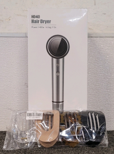 HD 40 Brushless Motor Hair Dryer And (4) Hair Clips