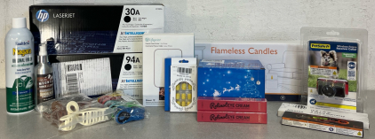 HP Laserjet 30A & 94A Black Toner Cartridge, Flameless Candles W/ Fairy Lights, Lifeprint Photo Printer For Iphone, Christmas Lights Hygine Products & More