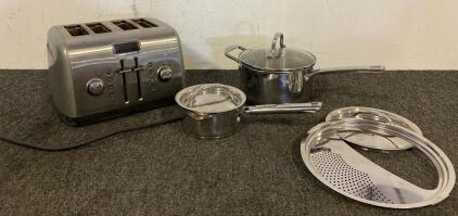 KitchenAid Toaster, SALT And Wearever Pans