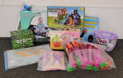 Toys For Infants And Small Children, Including 700+ Water Balloons, Bubble Gun, And More