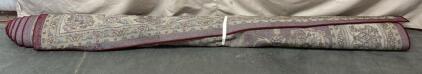 Large Floral Patterned Rug / 112&rdquo; L