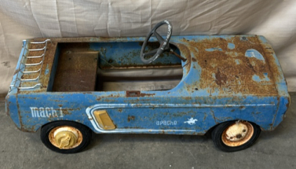 Vintage Pedal Car / 38&rdquo; L x 14&rdquo; W x 12&rdquo; H