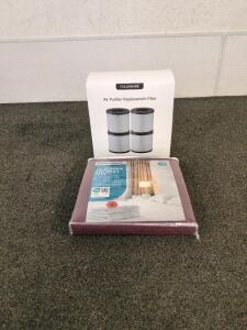 Microfiber twin size maroon bed sheets and Air purifier filters replacements