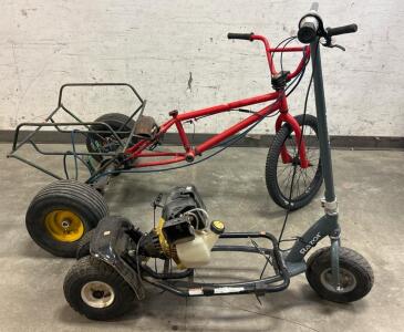 Razor Motorized Scooter- Will Need Seat/Standing Platform, Motorized Bike Frame