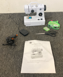 Miniature Sewing Machine, With Mini Sewing Kit, And Mini Hot Glue Gun