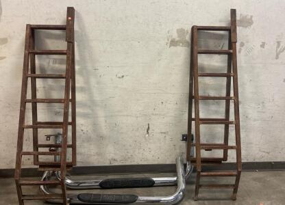 2 Chrom Westin Running Boards For Pickup And 2 Foldable Metal Car Or Side By Side Ramps