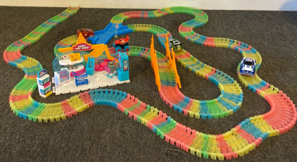 Playtime!! Connect Tracks, Racecars, Mini Toy Shop Toys And More