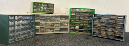 (5) Different Tools Organizers Filled With A Variety Of Screws, Bolts, And More