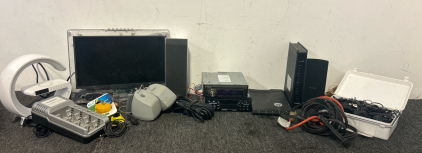 Bits And Bytes Bundle- Including Radios, Many Cables, Smart Light Sound Machine, AMPD Monitor, And More