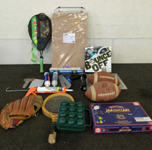 Tennis Rackets, Baseball Gloves, Games And Calk Guns & Sealants