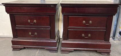 Set of 2 Nightstands H 2&rsquo; 4&rdquo; W 2&rsquo; 4&rdquo; L 1&rsquo; 5&rdquo;