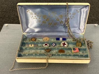 Collectible Pins and (2) Necklaces