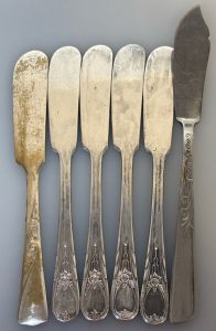 (6) Silver Serving Butter Knifes