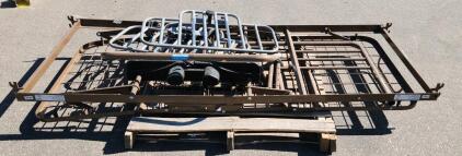 Metal Hospital Bed Headboard and Footboard Side Rails and Controls
