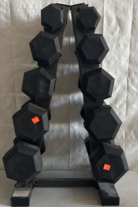 Set of Dumbells (5lb-25lb) with Stand
