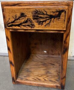 Wooden Endtable H 1&rsquo; 9&rdquo; W 1&rsquo; 4&rdquo; L 1&rsquo; 6&rdquo;