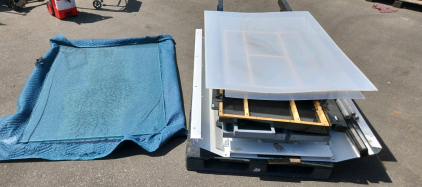 Large Drafting table With Overhead Lights Glass Plate 63.5"x44"