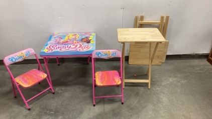 Children's Table/Chairs & Tv Trays