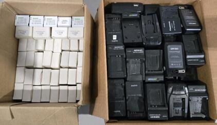 (Offsite) Boxes Filled w/ Li-50B Rechargable Camera Batteries & Chargers / +$100 Value!