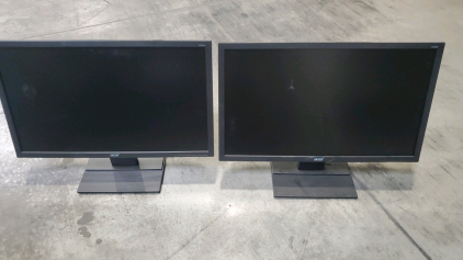 (2) 24" Acer V246HL Monitor Includes VGA And DVI Inputs