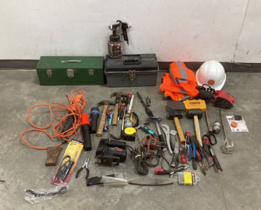 Tool Boxes W/Tools & Safety Vests