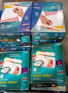 Off-site (4stacks) Avery Index Makers ~40 boxes