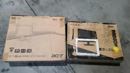 (2)19" Acer Computer Monitor