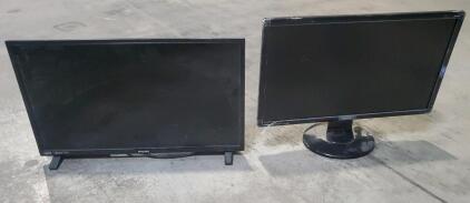 (1) 21" Philips 24PFL3603/F7 LED-LCD TV And (1) BenQ GL2460HM 24-Inch LED Monitor.