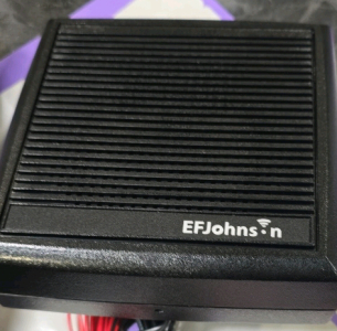 Offsite(3) EF Johnson external speaker, commonly used with two-way radios, particularly in public safety, industrial, or amateur radio applications. (2) Desktop Microphone 5300